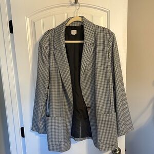 a new day Black and White Checkered Blazer